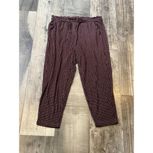 Torrid Pants Women Pink Black Paperbag Waist Premium Ponte Tapered Leg Sz 0x GUC